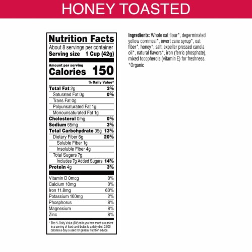 Kashi Honey Toasted Oat Organic Cereal Perspective: bottom