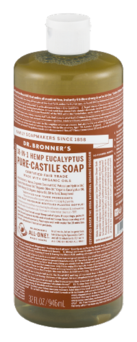 Dr. Bronner's 18-in-1 Hemp Eucalyptus Pure-Castile Liquid Soap Perspective: bottom