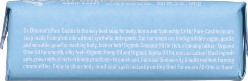 Dr. Bronner's All-One Hemp Baby Unscented Pure-Castile Bar Soap Perspective: bottom