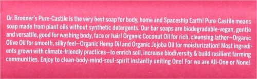 Dr. Bronner's Rose Castille Bar Soap Perspective: bottom