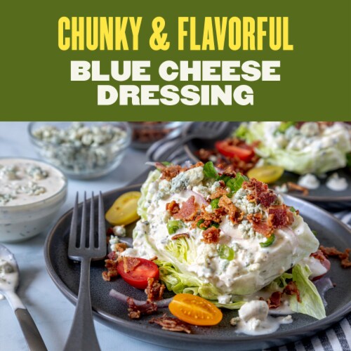 Panera Bread At Home Hand-Crafted Crumbles Chunky Blue Cheese Dressing & Dip Perspective: bottom