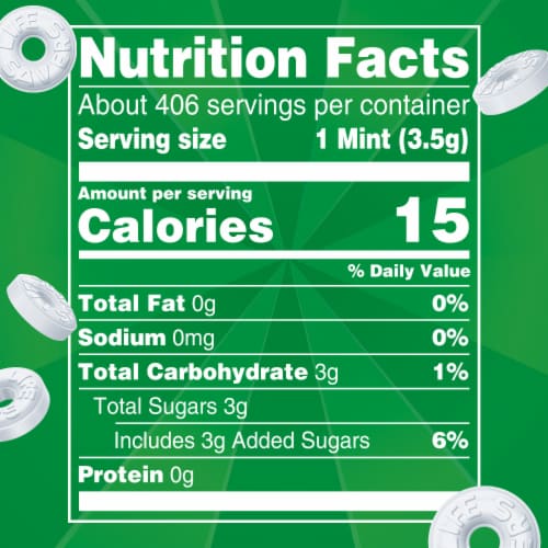 Life Savers Wint-O-Green Breath Mints Hard Candy Party Size Bag Perspective: bottom