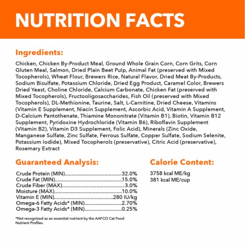 Iams Healthy Enjoyment Adult Dry Cat Food Chicken and Salmon Perspective: bottom