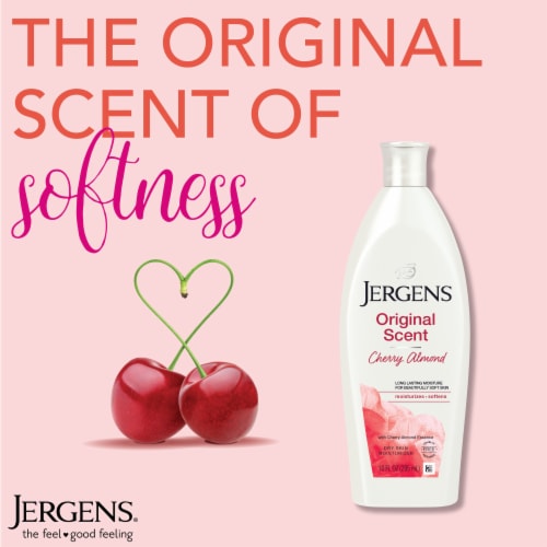 Jergens Original Scent with Cherry Almond Body Lotion for Dry Skin Body Moisturizer Perspective: bottom