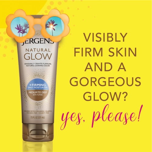 Jergens Natural Glow Natural Glow Firming Daily Moisturizer Medium to Tan Sunless Tanner Lotion Perspective: bottom