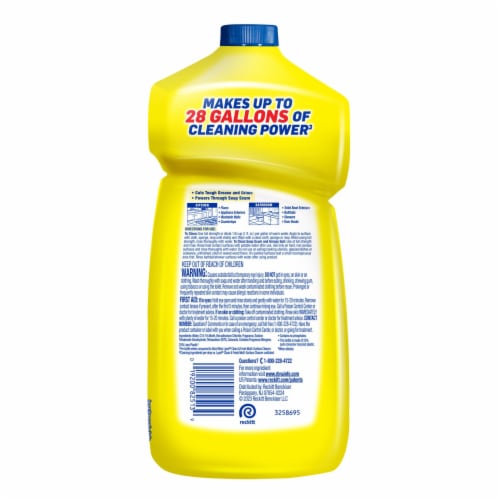 Lysol Power Clean All Purpose Cleaner Concentrate Disinfectant Lemon Perspective: bottom