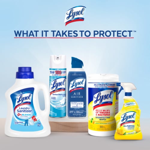 Lysol Lemon Breeze Scent Disinfectant Spray Perspective: bottom