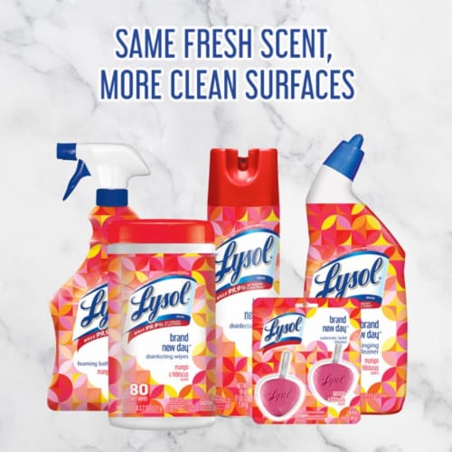 Lysol Brand New Day Automatic Toilet Bowl Cleaner Mango and Hibiscus Perspective: bottom