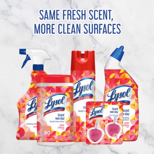 Lysol Brand New Day Automatic Toilet Bowl Cleaner Mango and Hibiscus Perspective: bottom