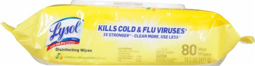 Lysol® Lemon & Lime Blossom Scent Disinfecting Wipes Perspective: bottom