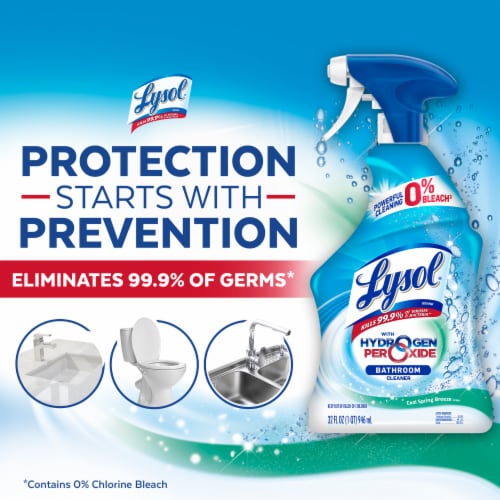 Lysol Hydrogen Peroxide Bathroom Cleaner Perspective: bottom
