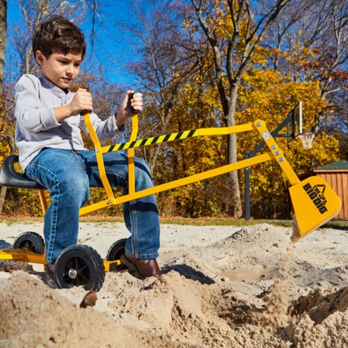 Big Dig Rolling Sandbox Digger Excavator Crane with 360 Degree Rotation Base 1 Piece Fred Meyer