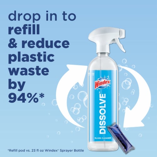 Windex Dissolve™ Concentrated Pod Glass Cleaner Starter Kit Perspective: bottom