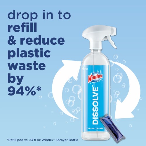 Windex Dissolve™ Concentrated Pod Glass Cleaner Starter Kit Perspective: bottom