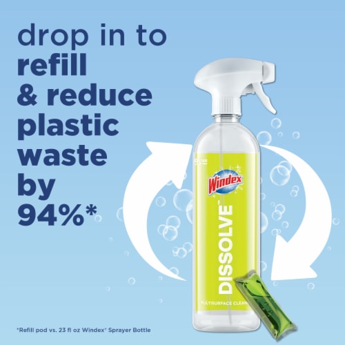 Windex Dissolve™ Concentrated Pod Multisurface Cleaner Starter Kit Perspective: bottom