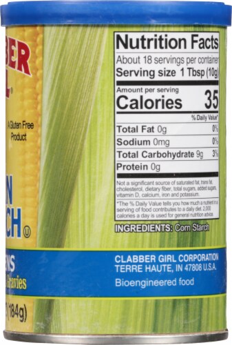 Clabber Girl Corn Starch, Gluten-Free Perspective: bottom