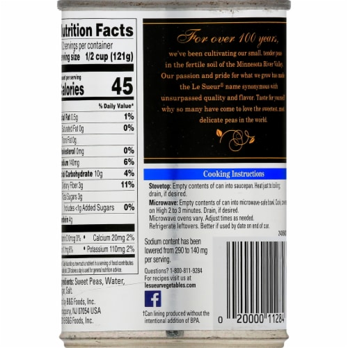 Le Sueur Very Young Small Sweet Peas Less Sodium, Kosher Perspective: bottom