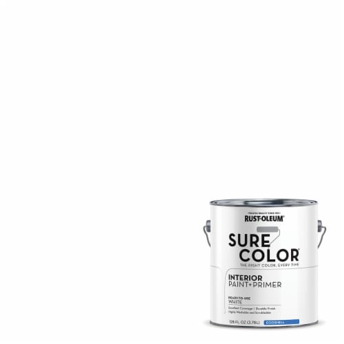 Rust-Oleum® Sure Color® Interior Paint + Primer - Eggshell White Perspective: bottom