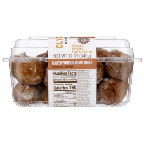 Clyde's Donuts Glazed Pumpkin Cake Donut Holes Perspective: bottom