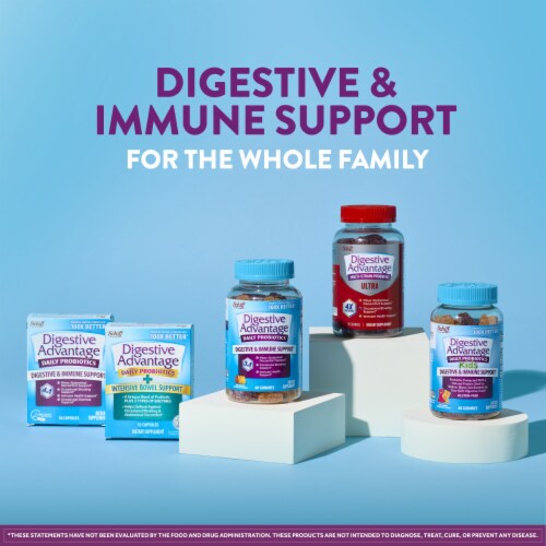 Digestive Advantage® Daily Probiotics With Fiber Gummies Perspective: bottom