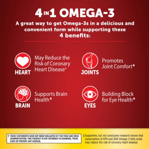 Schiff MegaRed® Advanced 4-in-1 Watermelon & Orange Omega-3 Gummies Perspective: bottom