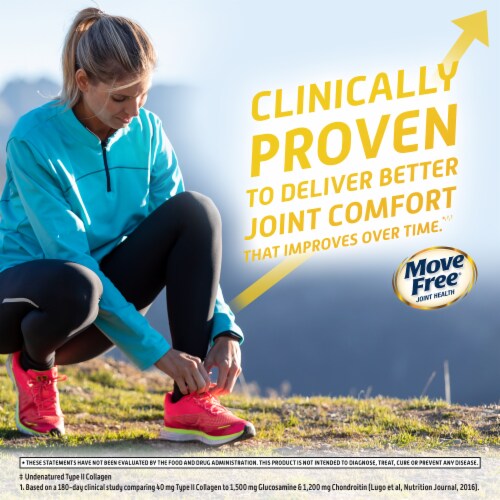 Move Free Ultra Triple Action Joint Cartilage & Bone Supplement Coated Tablets Perspective: bottom