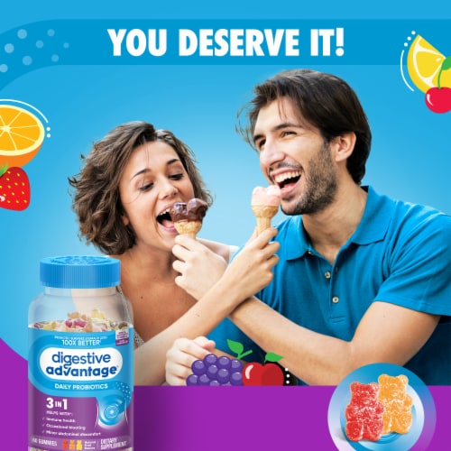 Digestive Advantage Daily Probiotic Digestive Gummies Perspective: bottom