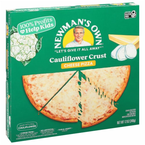 Newman's Own Cheese Cauliflower Crust Frozen Pizza Perspective: bottom
