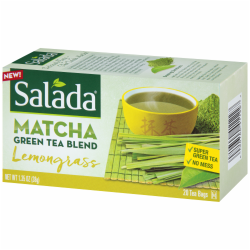 Salada Matcha Green Blend Lemongrass Tea Bags Perspective: bottom