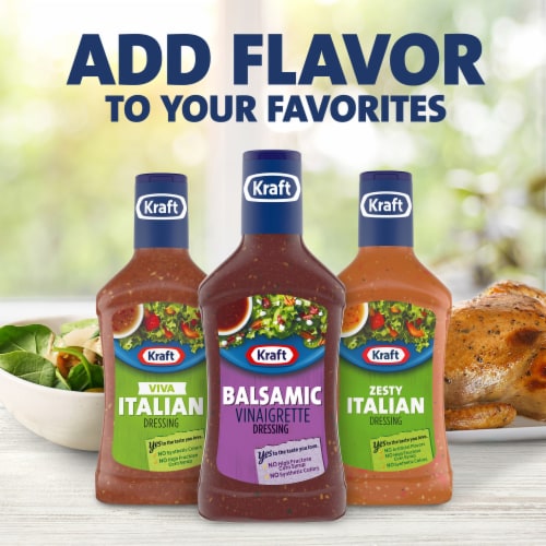 Kraft Balsamic Vinaigrette Salad Dressing Perspective: bottom