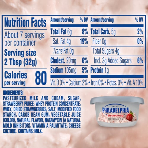 Philadelphia Strawberry Cream Cheese Spread Perspective: bottom