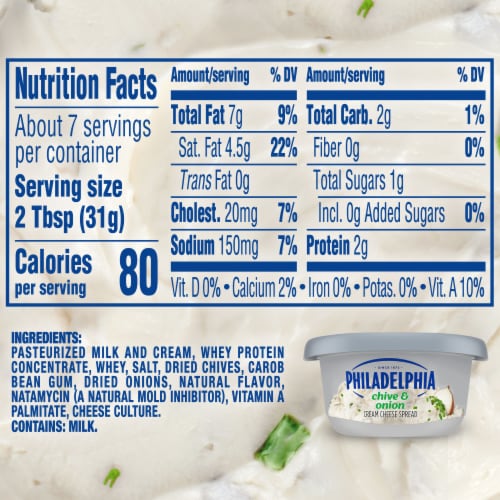 Philadelphia Chive & Onion Cream Cheese Spread Perspective: bottom