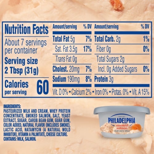 Philadelphia Smoked Salmon Cream Cheese Spread Perspective: bottom