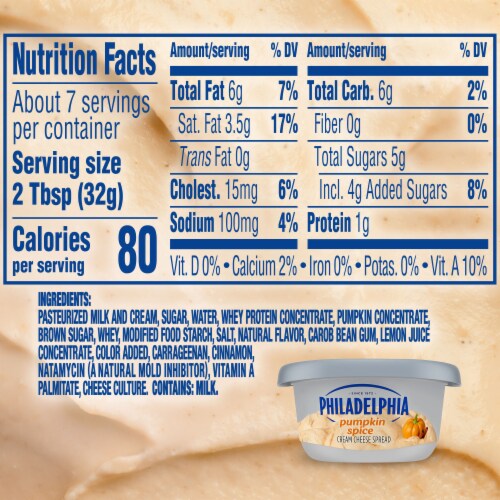 Philadelphia Pumpkin Spice Cream Cheese Spread Perspective: bottom