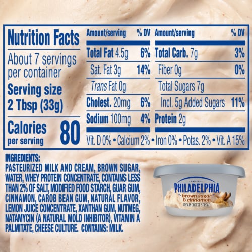Philadelphia Brown Sugar & Cinnamon Cream Cheese Spread Perspective: bottom