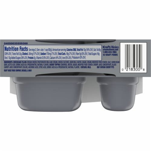 Philadelphia Cherry Cheesecake Cups, Pack, Cups Perspective: bottom
