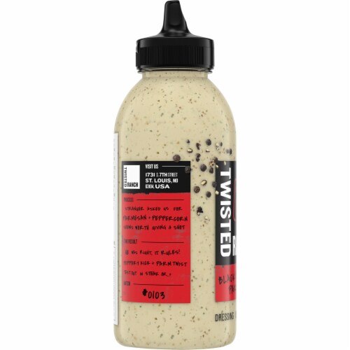 Twisted Ranch Black Peppered Parmesan Sauce & Dressing, Bottle Perspective: bottom