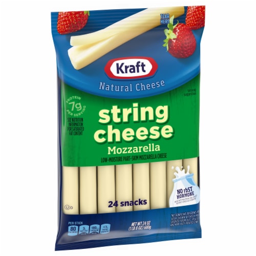 Kraft String Cheese Mozzarella Cheese Snacks Perspective: bottom