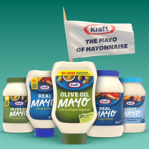 Kraft Mayo with Olive Oil Reduced Fat Mayonnaise Perspective: bottom
