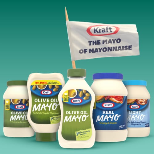 Kraft Mayo with Olive Oil Reduced Fat Mayonnaise Perspective: bottom