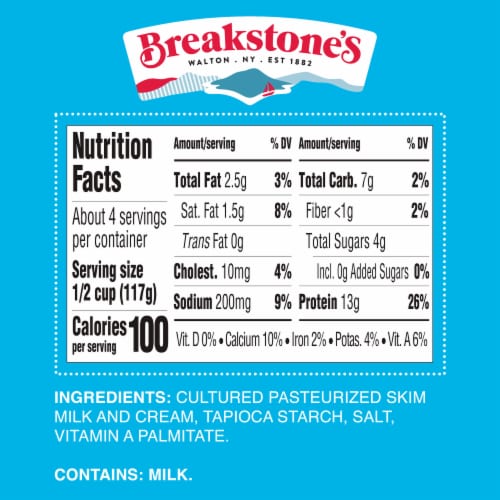 Breakstone's 2% Milkfat Lowfat Small Curd Cottage Cheese 16 oz Perspective: bottom
