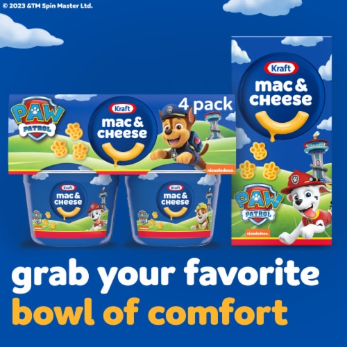 Kraft Mac N Cheese Macaroni and Cheese Cups with Paw Patrol Pasta Shapes Perspective: bottom