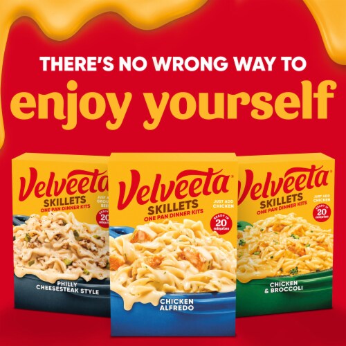 Velveeta Skillets Chicken Alfredo One Pan Dinner Kit, Box Perspective: bottom