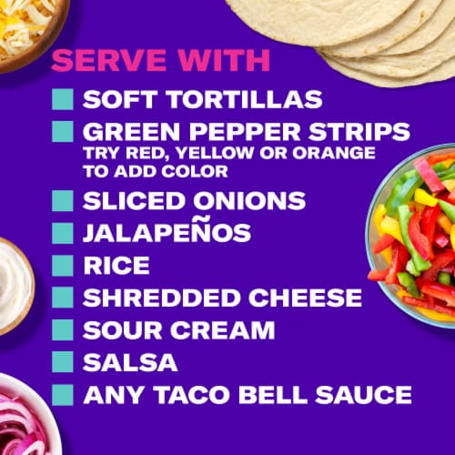 Taco Bell Original Fajita Seasoning Mix Perspective: bottom