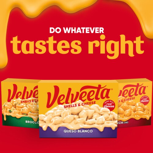 Velveeta Shells & Cheese Queso Blanco Shell Pasta & Cheese Sauce Perspective: bottom