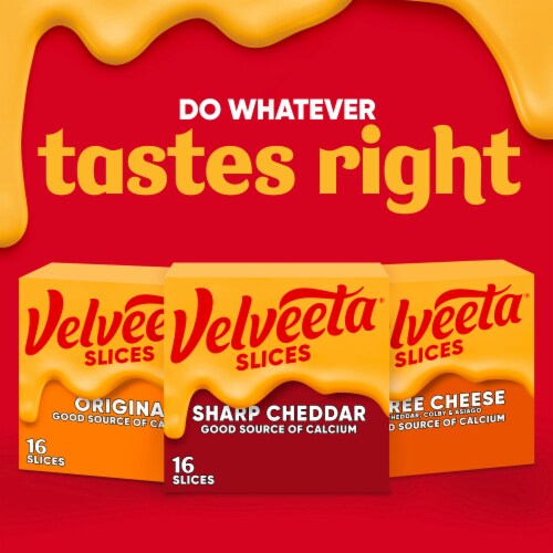 Velveeta Slices Sharp Cheddar Cheese, Pack Perspective: bottom