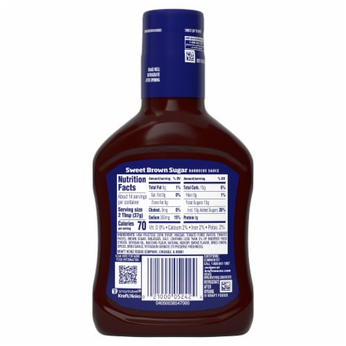Kraft Sweet Brown Sugar Slow-Simmered BBQ Sauce Perspective: bottom