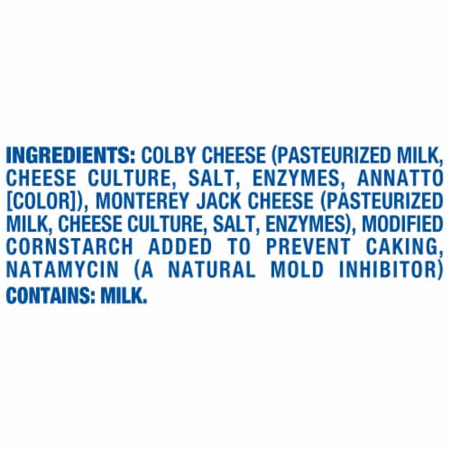 Kraft Colby Jack Finely Shredded Cheese Perspective: bottom