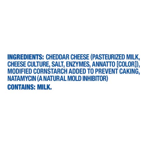 Kraft Mild Cheddar Shredded Cheese Perspective: bottom