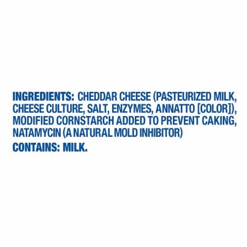 Kraft Mild Cheddar Shredded Cheese Perspective: bottom